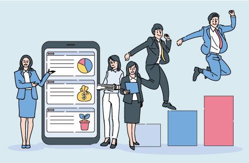 コンサルを受けた企業の明るいイメージ